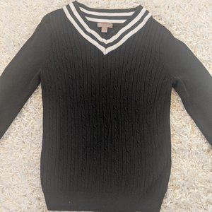 Black Varsity Schoolgirl Sweater Medium